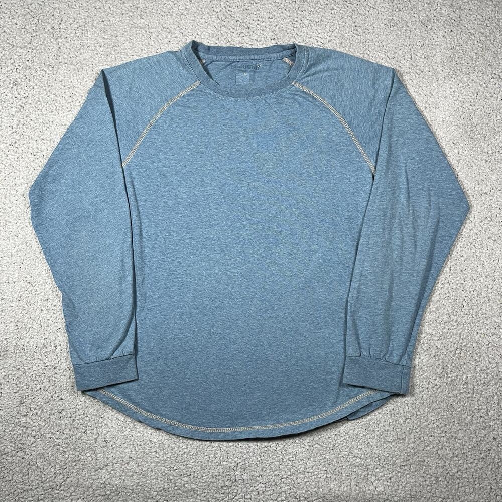Bocomal FR Shirt Mens M Blue Long Sleeve Flame Resistant HRC1 Work Crewneck